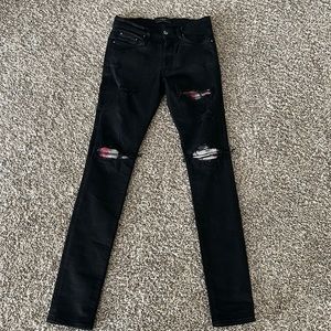 Size 30 slim fit black amiri jeans worn a couple times